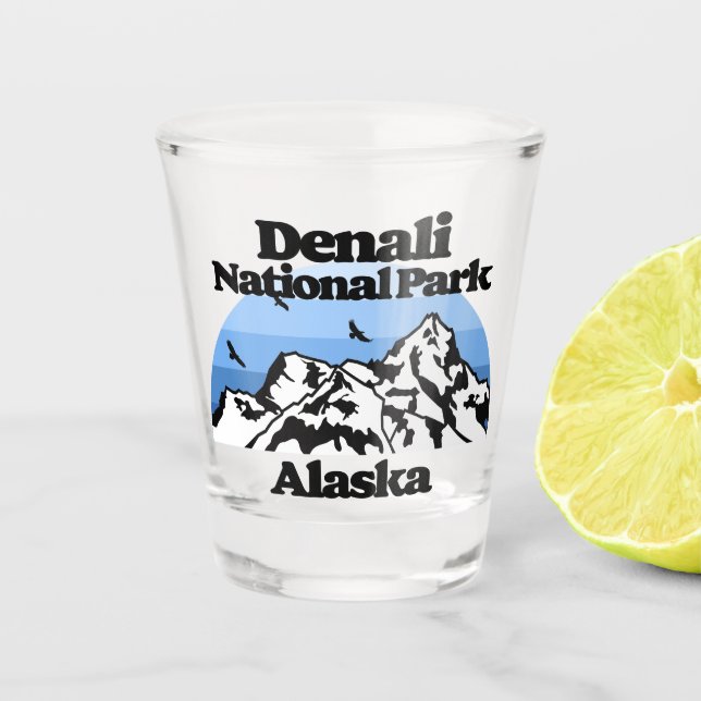 Nationalpark Denali Schnapsglas (Vorderseite)