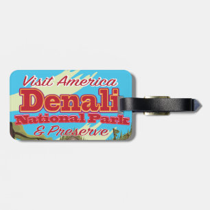 Nationalpark Denali und Reservieren von Reiseplaka Gepäckanhänger