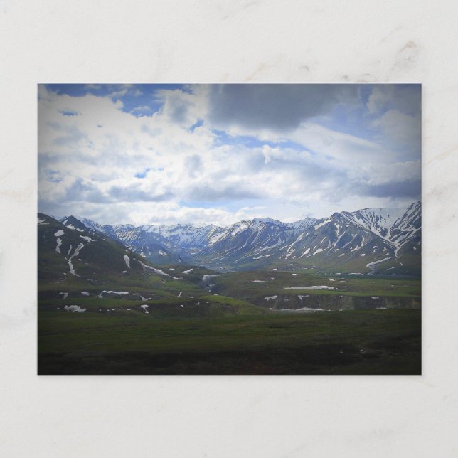 Nationalpark Denali und Schutzgebiet Alaska Postkarte (Vorderseite)