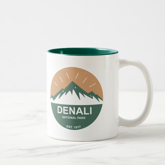 Nationalpark Denali Zweifarbige Tasse (Rechts)
