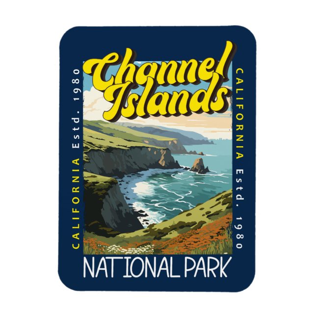 Nationalpark der Kanalinseln in Notlage Magnet (Vertikal)