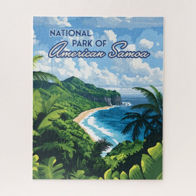 Nationalpark des amerikanischen Samoa Beach Regenw (Vertikal)