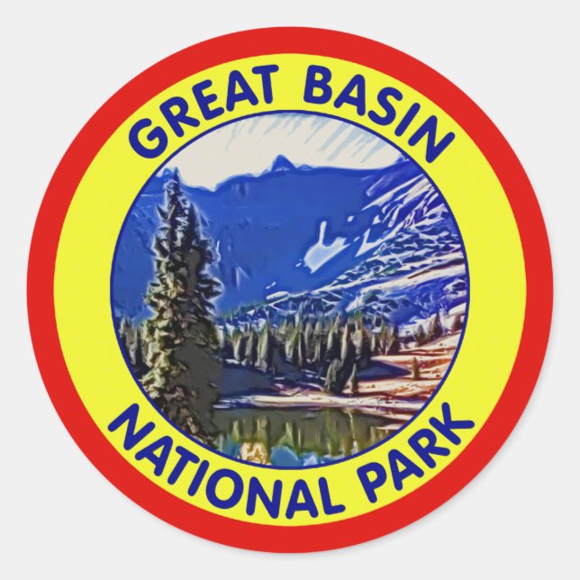 Nationalpark des Großen Beckens, Nevada Runder Aufkleber (Vorderseite)