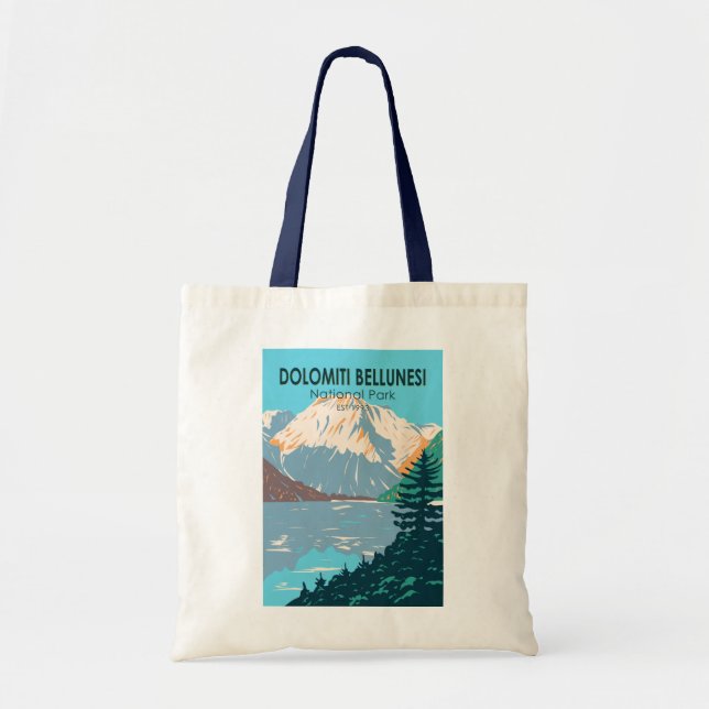 Nationalpark Dolomiti Bellunesi Italien Vintag Tragetasche (Vorne)