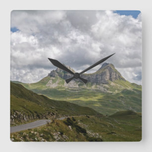 Nationalpark Durmitor in Montenegro Quadratische Wanduhr