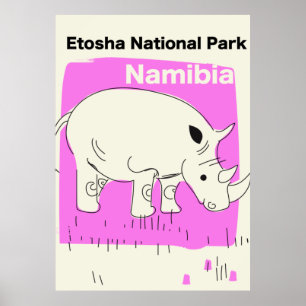 Nationalpark Etosha, Namibia Poster
