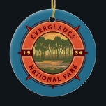 Nationalpark Everglades Keramik Ornament<br><div class="desc">Everglades Vektorgrafik Design. Der Park besteht aus Mangroven an der Küste,  Sägerwiesen und Kiefernwäldern,  die für Hunderte von Tierarten Zuhause sind.</div>