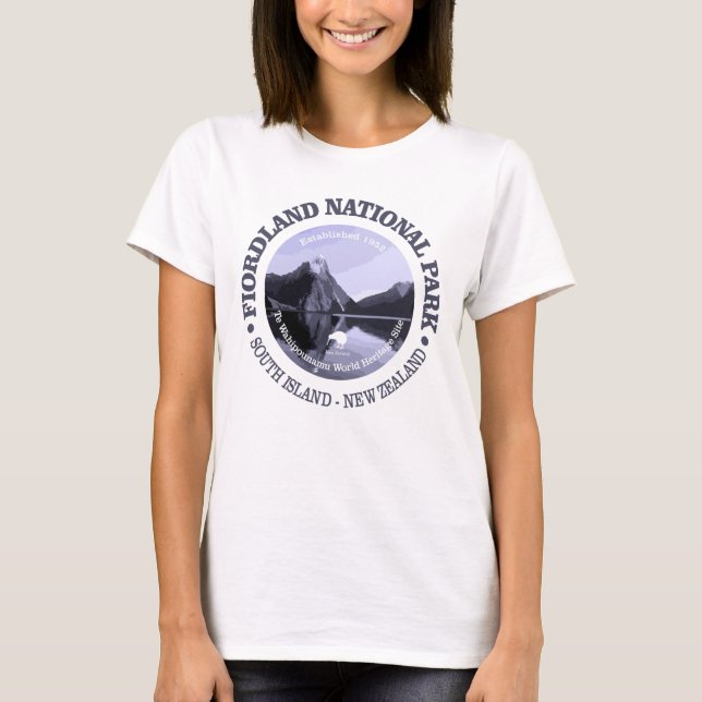 Nationalpark Fiordland T-Shirt (Vorderseite)
