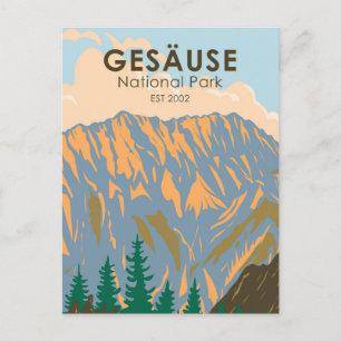Nationalpark Gesause Österreich Vintage Postkarte