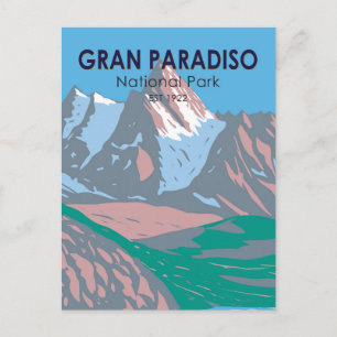 Nationalpark Gran Paradiso Italien Vintage Postkarte