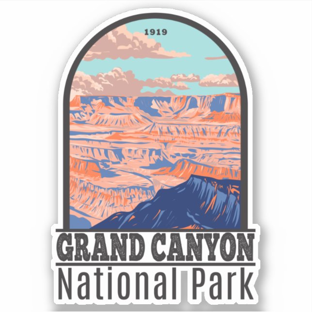 Nationalpark Grand Canyon Aufkleber (Vorderseite)