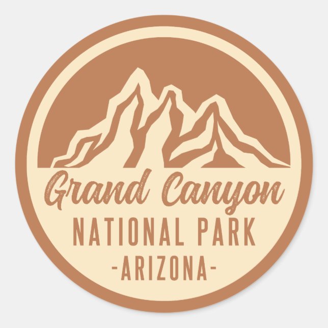 Nationalpark Grand Canyon Runder Aufkleber (Vorderseite)