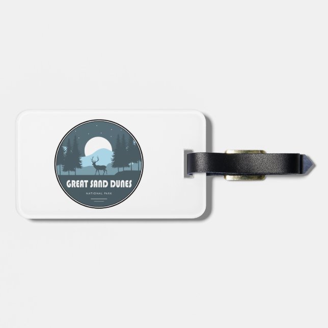 Nationalpark Great Sand Dunes Deer Gepäckanhänger (Rückseite horizontal)