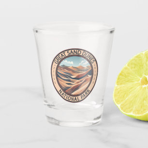 Nationalpark Great Sand Dunes Illustration Travel Schnapsglas
