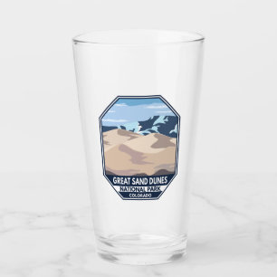 Nationalpark Great Sand Dunes Minimal Retro Glas