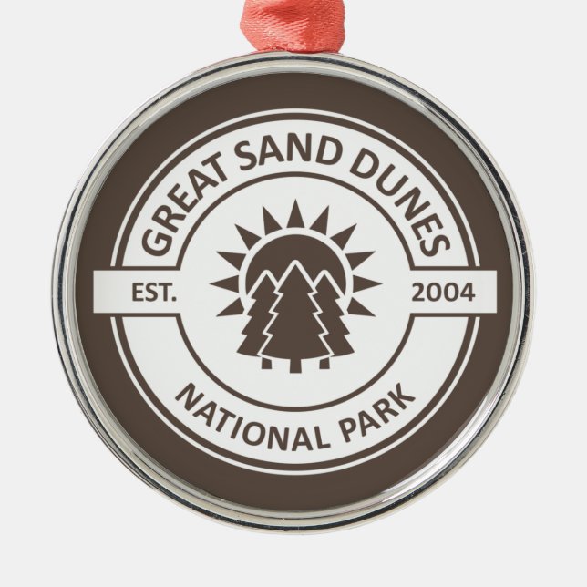 Nationalpark Great Sand Dunes Ornament Aus Metall (Vorne)