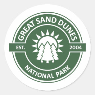 Nationalpark Great Sand Dunes Runder Aufkleber