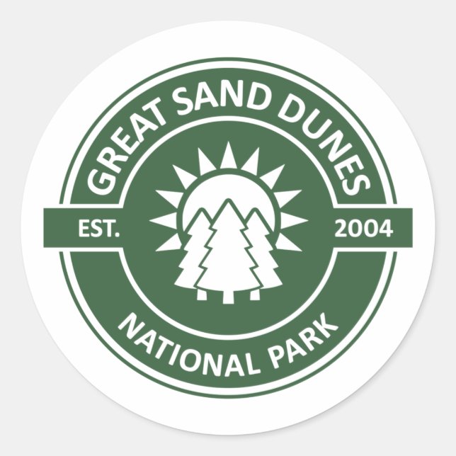 Nationalpark Great Sand Dunes Runder Aufkleber (Vorderseite)