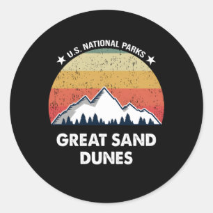 Nationalpark Great Sand Dunes Runder Aufkleber