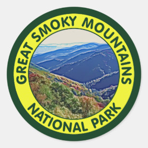 Nationalpark Great Smoky Mountains Runder Aufkleber