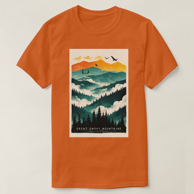 Nationalpark Große Smokygebirge - Reise 10 T-Shirt (Design vorne)
