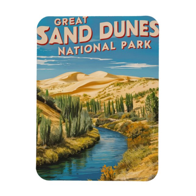Nationalpark Grosses Sand Dunes Magnet (Vertikal)