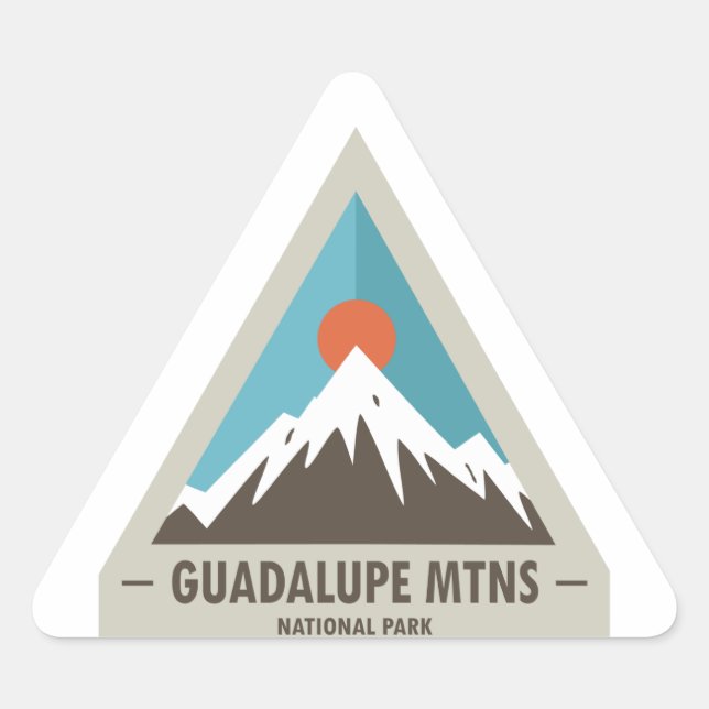 Nationalpark Guadalupe Dreieckiger Aufkleber (Vorderseite)