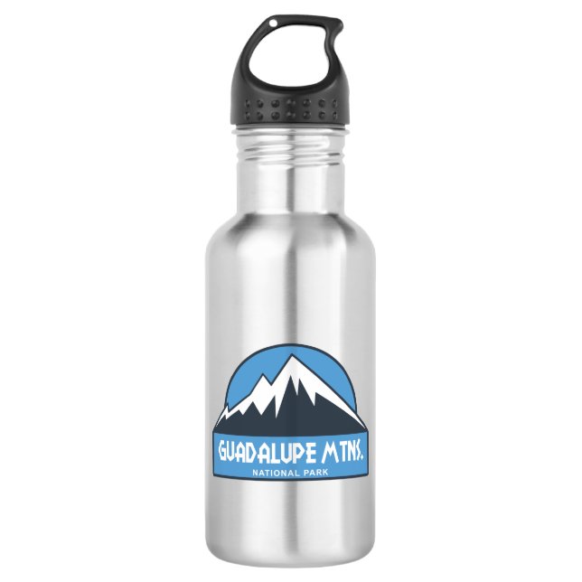 Nationalpark Guadalupe Edelstahlflasche (Vorderseite)