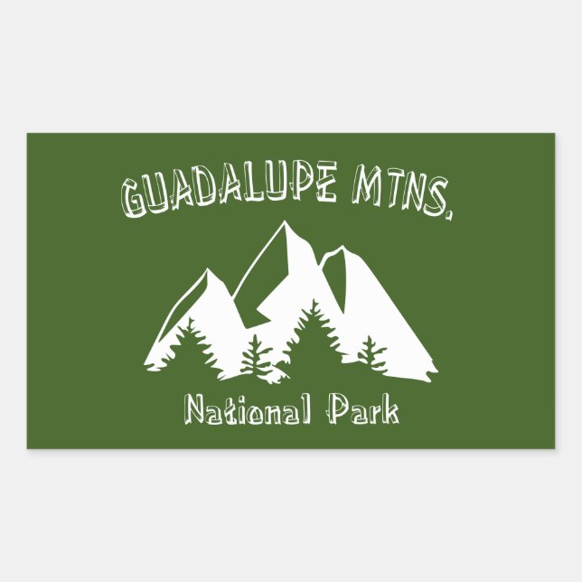 Nationalpark Guadalupe Rechteckiger Aufkleber (Vorderseite)