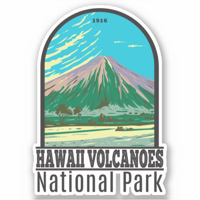 Nationalpark Hawaii Aufkleber (Vorderseite)