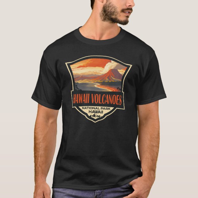 Nationalpark Hawaii Illustration Travel T-Shirt (Vorderseite)