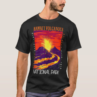 Nationalpark Hawaii Kilauea Vulkan Vin T-Shirt