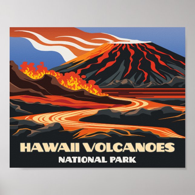 Nationalpark Hawaii Nationalpark Munia Vintag Poster (Vorne)