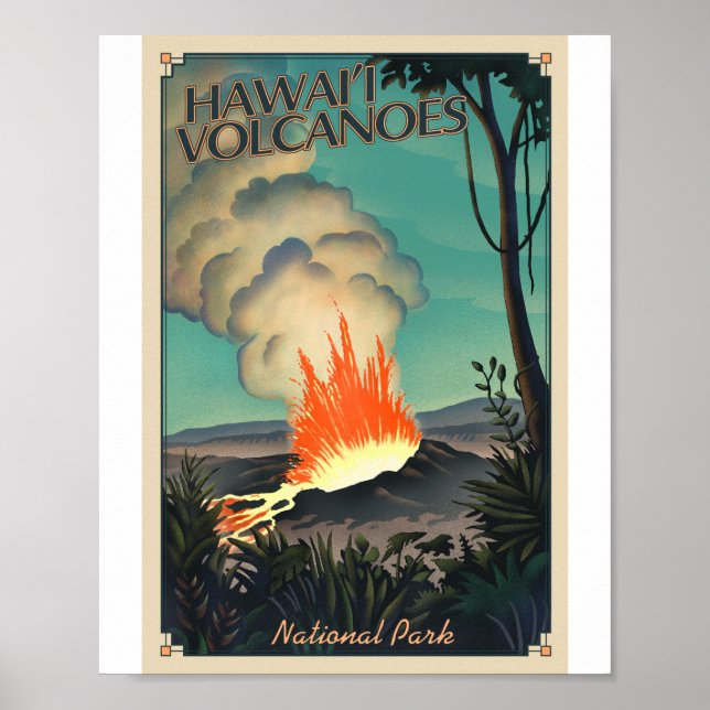 Nationalpark Hawaii Poster (Vorne)