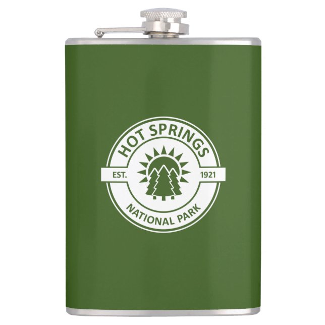 Nationalpark Hot Springs Flachmann (Vorderseite)