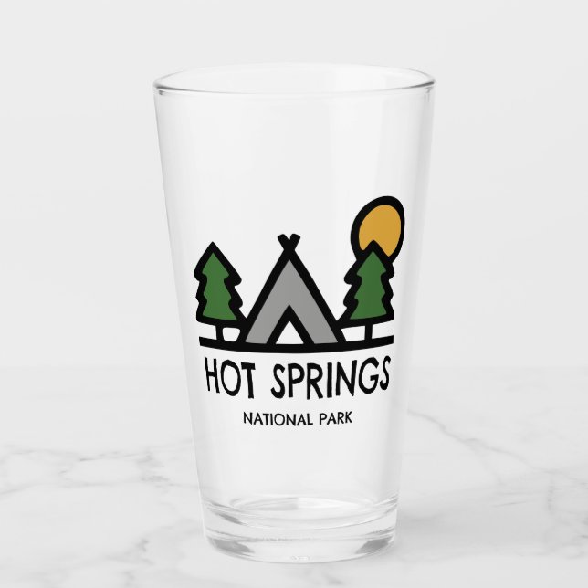 Nationalpark Hot Springs Glas (Vorderseite)