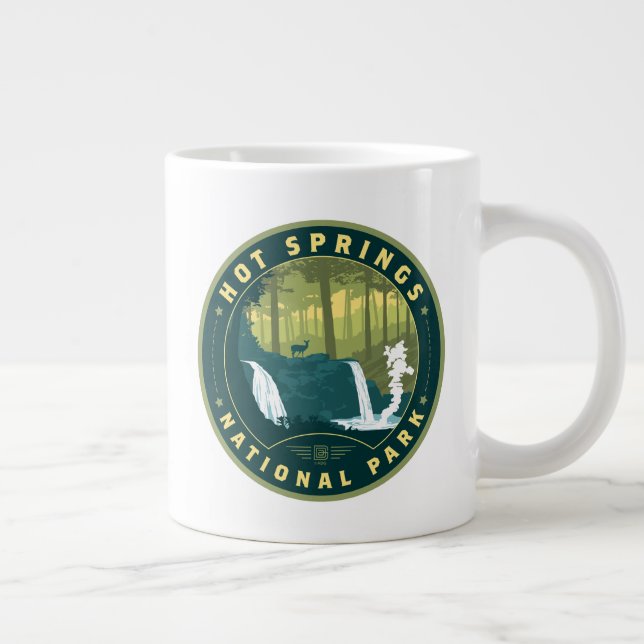 Nationalpark Hot Springs Jumbo-Tasse (Rechts)