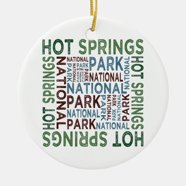 Nationalpark Hot Springs Keramik Ornament (Vorne)