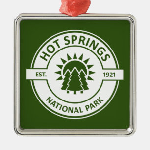 Nationalpark Hot Springs Ornament Aus Metall