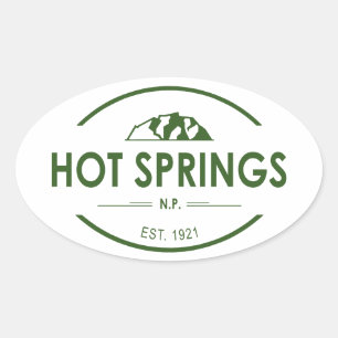 Nationalpark Hot Springs Ovaler Aufkleber