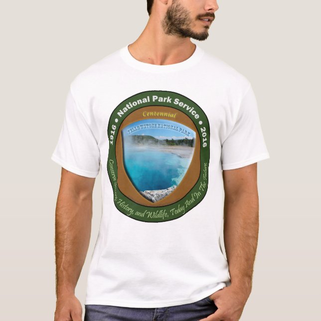 Nationalpark-hundertjähriges T-Shirt Yellowstone (Vorderseite)