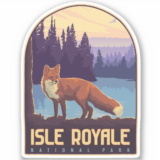 Nationalpark Isle Royale Aufkleber (Vorderseite)