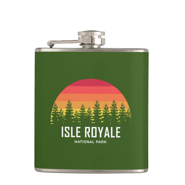 Nationalpark Isle Royale Flachmann (Vorderseite)