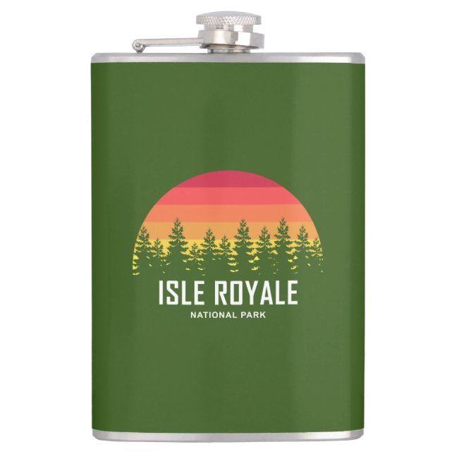 Nationalpark Isle Royale Flachmann (Vorderseite)