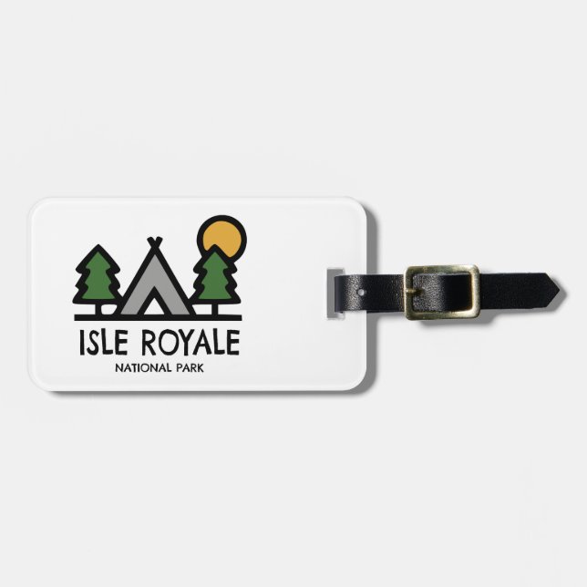 Nationalpark Isle Royale Gepäckanhänger (Vorderseite horizontal)