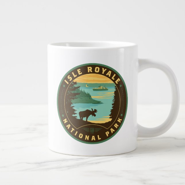 Nationalpark Isle Royale Jumbo-Tasse (Rechts)