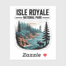 Nationalpark Isle Royale Landschaftlich Wilderness Aufkleber