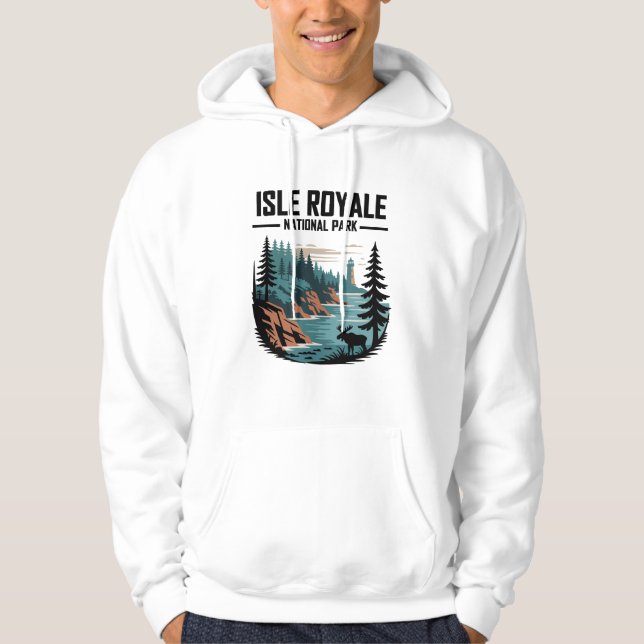Nationalpark Isle Royale Landschaftlich Wilderness Hoodie (Vorderseite)
