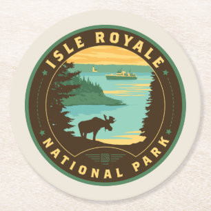 Nationalpark Isle Royale Runder Pappuntersetzer
