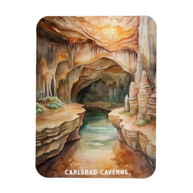 Nationalpark Karlsbad Wasserfarbenmalerei Magnet (Vertikal)